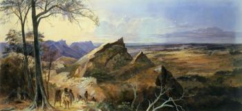 Aborigines in an Australian Landscape | Obraz na stenu