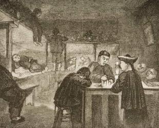 A Chinese Opium den in San Francisco during the 1870s, c.1880 (litho) | Obraz na stenu