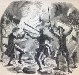 Sacheverell rioters destroy part of a chapel near Lincoln's Inn (engraving) | Obraz na stenu