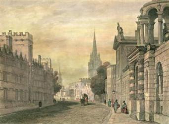 The High Street, Oxford, engraved by G. Hollis, 1835 (engraving) | Obraz na stenu