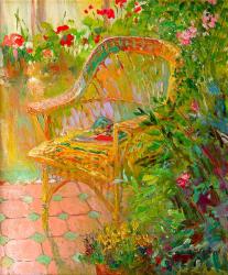 Wicker Chair, 2000 (oil on board) | Obraz na stenu