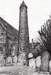 Brechin Round Tower Scotland, 2007, (ink on paper) | Obraz na stenu