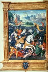 Francois I (1494-1547) at the Battle of Marignano, 14th September 1515 (vellum) | Obraz na stenu