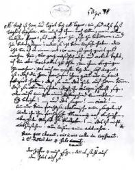Letter from Mozart to his Father, 5th April 1778 (pen and ink on paper) (b/w photo) | Obraz na stenu