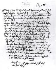 Letter from Mozart to his Father, 5th April 1778 (pen and ink on paper) (b/w photo) | Obraz na stenu