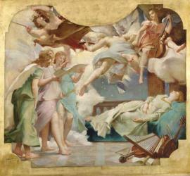 The Dream of St. Cecilia (oil on canvas) | Obraz na stenu