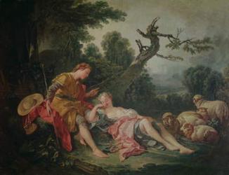 The Sleeping Shepherdess (oil on canvas) | Obraz na stenu