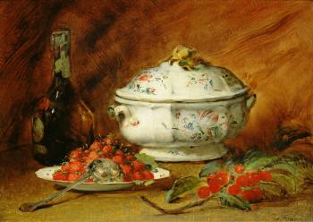 Still Life with a Soup Tureen (oil on canvas) | Obraz na stenu