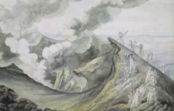 The Ascent of Vesuvius, 1785-91 (w/c over graphite on paper) | Obraz na stenu