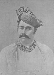 Maharaja Shivaji Rao Holkar of Indore (engraving) | Obraz na stenu