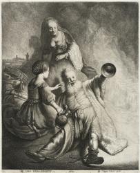 Lot and His Daughters, 1631 (etching) | Obraz na stenu