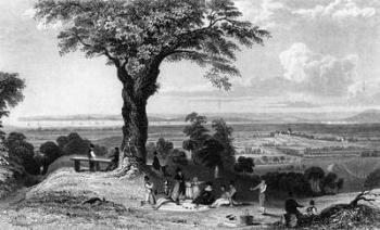 Scene from Laindon Hill, near Horndon, Essex, engraved by Henry Wallis, 1832 (engraving) | Obraz na stenu