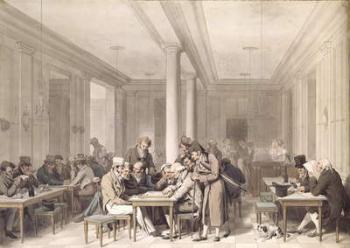 Interior of a Parisian Cafe, c.1815 (w/c on paper) | Obraz na stenu