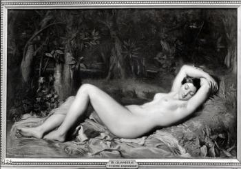 Sleeping Nymph (oil on canvas) (b/w photo) | Obraz na stenu