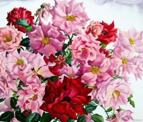 Red and Pink Roses, 2008 (w/c on paper) | Obraz na stenu