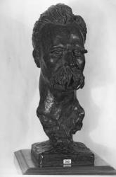 Bust of Friedrich Nietzsche (1844-1900) German philosopher, 1902 (bronze) (b/w photo) | Obraz na stenu