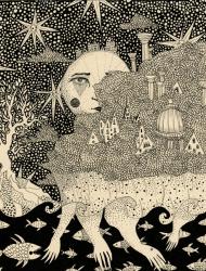 By the Starlight, 2013, (pen and ink on paper) | Obraz na stenu