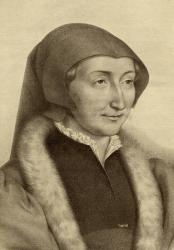 Marguerite de Valois (1492-1549) Queen of Navarre (engraving) | Obraz na stenu