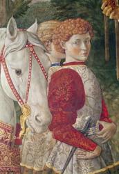 Two Liveried Attendants and the head of Lorenzo the Magnificent's Horse, detail from the Journey of the Magi cycle in the chapel, c.1460 (fresco) | Obraz na stenu