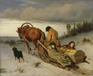 Seeing off the Dead, 1865 (oil on canvas) | Obraz na stenu