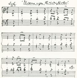 Facsimile of the first bars of "It Came Upon The Midnight Clear" by Sir Arthur Seymour Sullivan. From The Strand Magazine published 1897. | Obraz na stenu