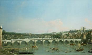 Westminster Bridge from the North with Lambeth Palace in distance | Obraz na stenu