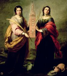 St. Justina and St. Rufina, 1675 (oil on canvas) | Obraz na stenu