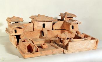 Funerary model of a farm, from Thanh Hoa, Vietnam (terracotta) | Obraz na stenu