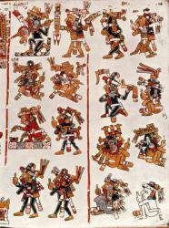 Mexican codex showing the genealogy of the Aztec civilisation | Obraz na stenu