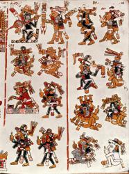 Mexican codex showing the genealogy of the Aztec civilisation | Obraz na stenu