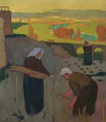 Memory of Evening II or, The Vineyard at Le Pecq, 1890 (oil on canvas) | Obraz na stenu