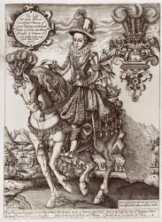 Charles I as Prince of Wales on Horseback, from 'The Book of Kings', 1618 (engraving) | Obraz na stenu