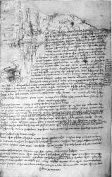 Fol.145v-b, page from Da Vinci's notebook (pen & ink on paper) | Obraz na stenu