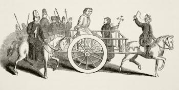 Lollards being taken to their execution, England, mid-14th century, from 'The National and Domestic History of England' by William Hickman Smith Aubrey (1858-1916) published London, c.1890 (litho) | Obraz na stenu