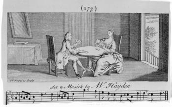 Illustration to Sheet Music by Joseph Haydn, engraved by H. Roberts (engraving) | Obraz na stenu