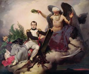 Napoleon (1769-1821) Crowned by Time, before 1833 (oil on canvas) | Obraz na stenu