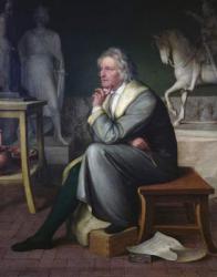 Bertel Thorvaldsen in his studio at Rome, 1834 (oil on canvas) | Obraz na stenu