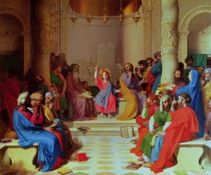 Jesus Among the Doctors, 1862 (oil on canvas) | Obraz na stenu