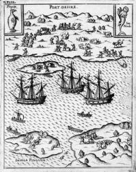 Port Desire, 1626 (engraving) | Obraz na stenu
