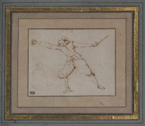 A Fencer, 1766 (pen & ink on paper) | Obraz na stenu
