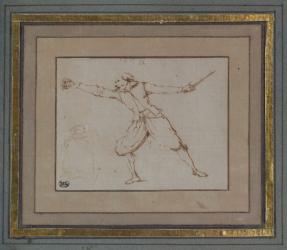 A Fencer, 1766 (pen & ink on paper) | Obraz na stenu