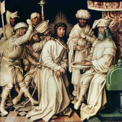 Pilate Washing his Hands, left panel from a triptych, 1496 (oil on panel) | Obraz na stenu