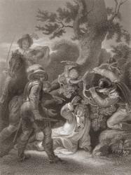 Duke of Monmouth taken after the Battle of Sedgemoor. From The History of England published 1859. | Obraz na stenu