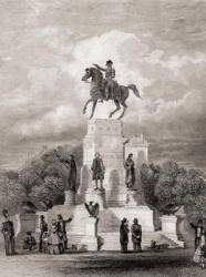 Washington Monument at Richmond Virginia USA George Washington, 1732-1799. First President of the United States From a 19th century print engraved by J Rogers after Wageman | Obraz na stenu