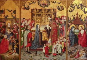 The Seven Joys of the Virgin Altarpiece, c.1480 (oil on panel) (for details see 77998 & 77999) | Obraz na stenu