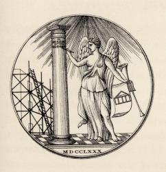 Masonic seal, 1780, from 'The History of Freemasonry, volume III', published by Thomas C. Jack, London, 1883 (litho) | Obraz na stenu