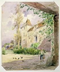 The House of Armande Bejart (1642-1700) in Meudon, c.1906 (w/c on paper) | Obraz na stenu