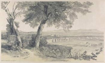 Campagna of Rome from Villa Mattei, from Views in Rome and its Environs, 1841, (litho on heavy wove paper) | Obraz na stenu