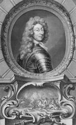 Frederick, Duke of Schomberg (1615-90) engraved by Jacobus Houbraken (1698-1780) (engraving) (b/w photo) | Obraz na stenu