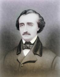 Edgar Allen Poe, after a 19th century print, later colouration (colour litho) | Obraz na stenu